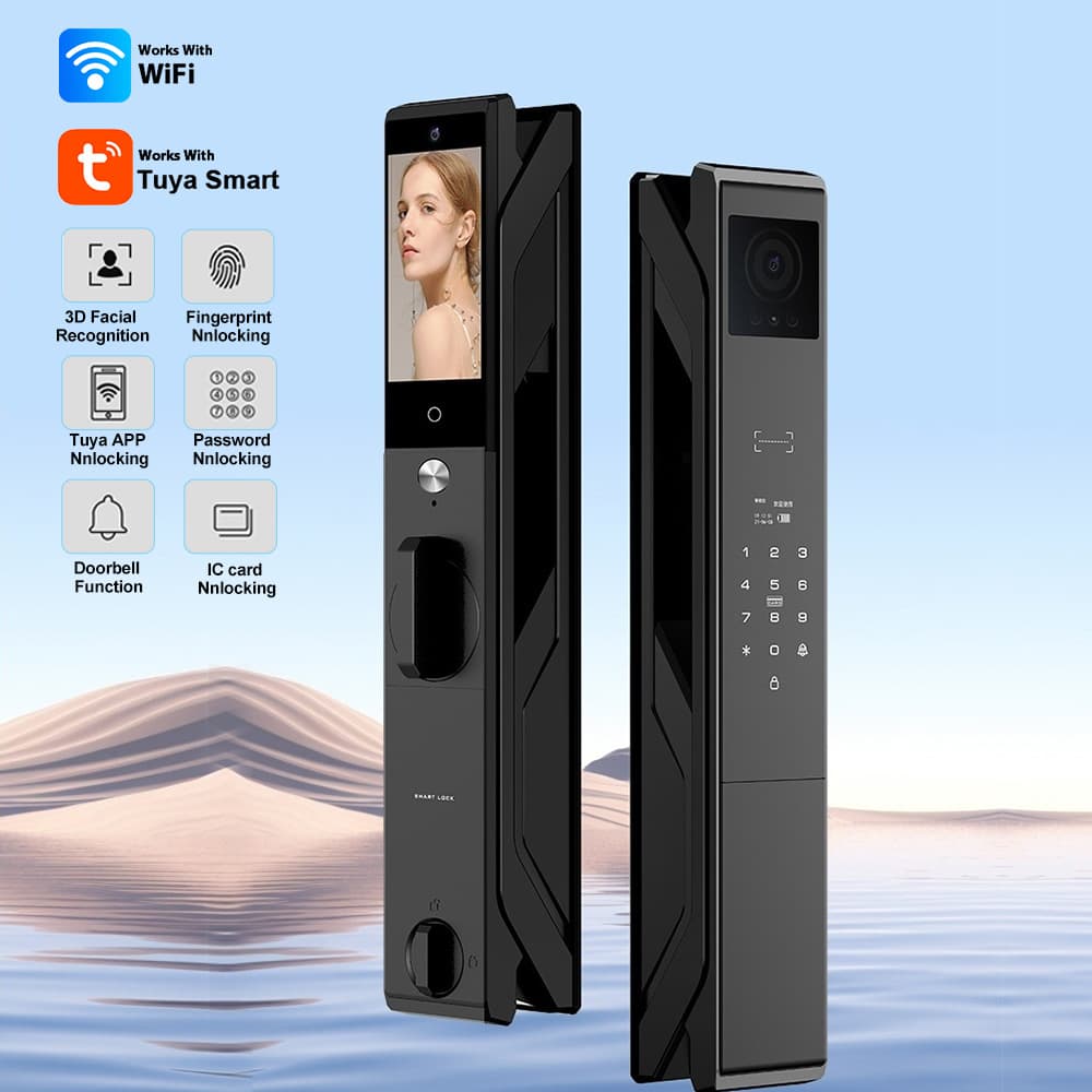 Tuya Smart Lock with Camera 3D Face Recognition Fingerprint Password WiFi Smart Lock