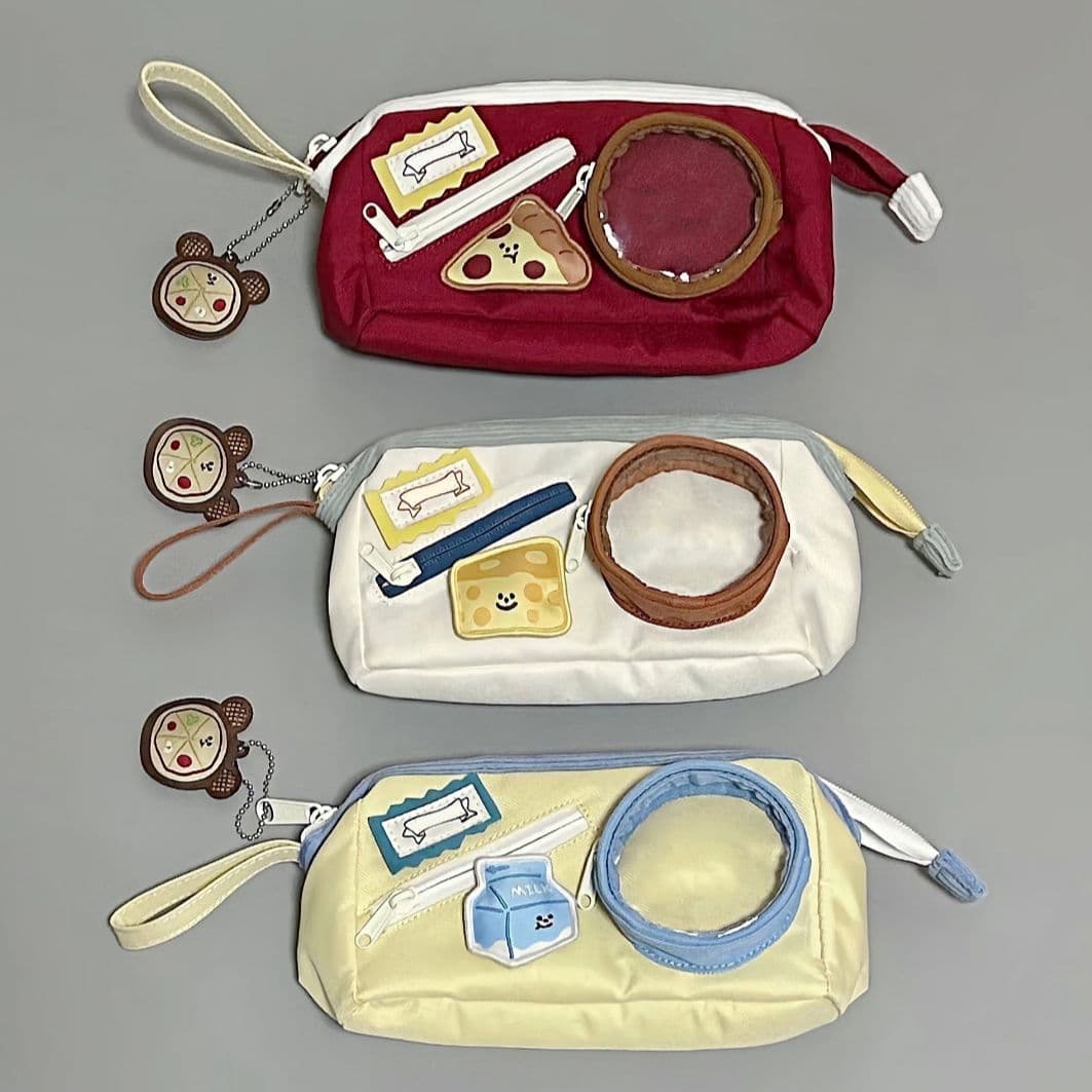 Large Capacity Pencil Case for Badges and Food Items, Trendy Pen Bag for Middle and High School Students, High Appearance Student Stationery, Cute Ins Style