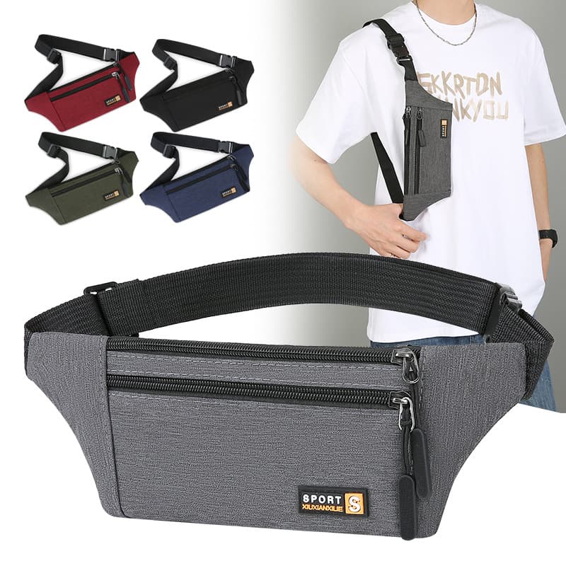 Men's and Women's Outdoor Sports Waist Pack, Multi-functional Running Anti-theft Phone Bag, Cycling Wallet, Invisible Close-fitting for Men