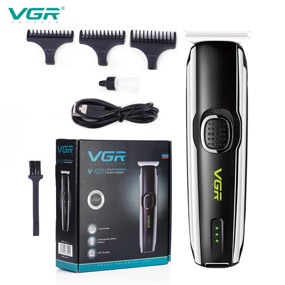 VGR020 Rechargeable Electric Hair Clipper Stainless Steel Blade Hair Trimmer Portable Cordless Hair Cutter for All Ages