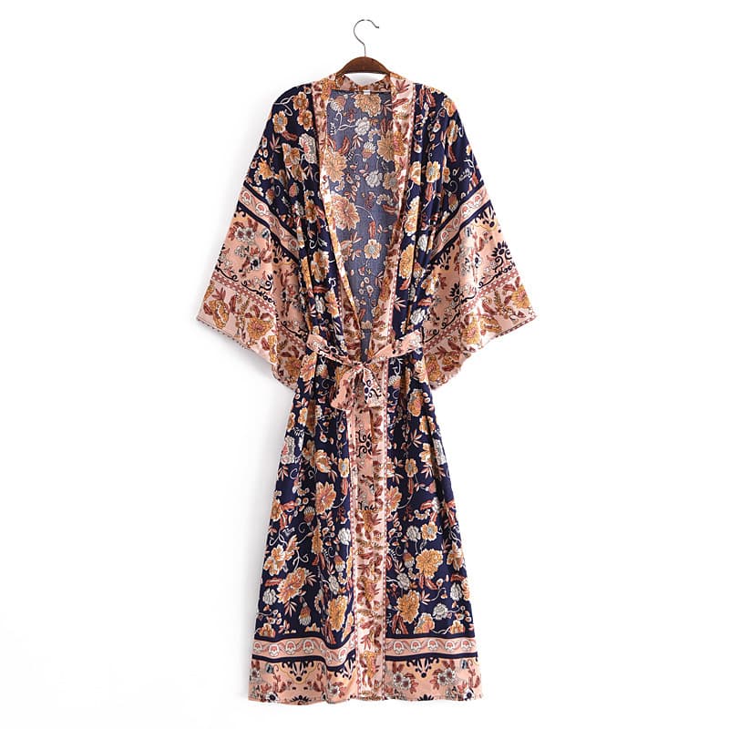 Loose Mid-Length Kimono Cardigan Spring Hot Sale Of The Season Women's Fashion Cross-Border Long Coat Open-Shirt Style from Main