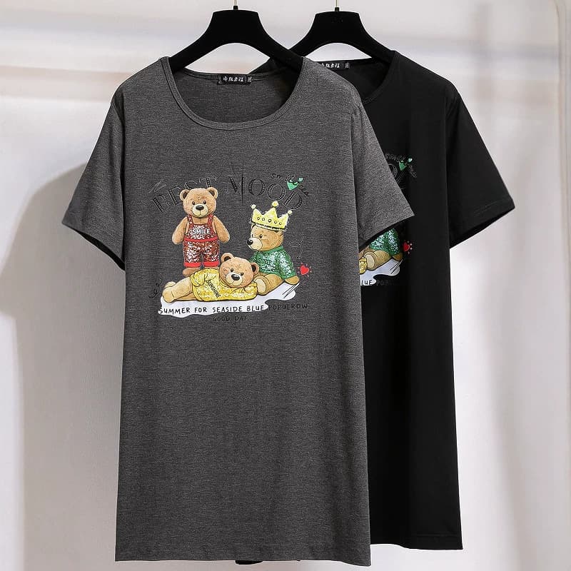 Women's Short Sleeve T-Shirt Summer 2026 New Loose Korean Style Plus Size Casual Top