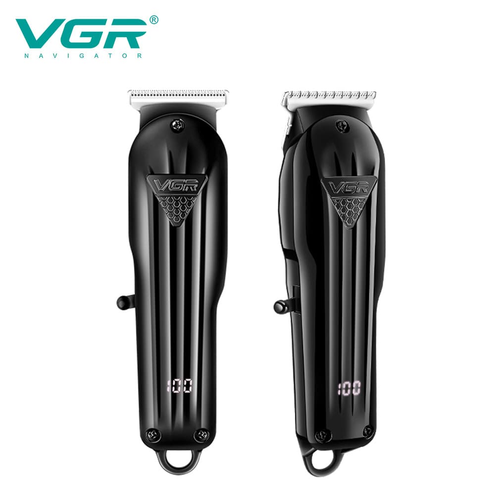 VGR982 New Cross-border Digital Display Professional Hair Clipper for Barbershop Men's Home Hair Trimmer Engraving Clipper