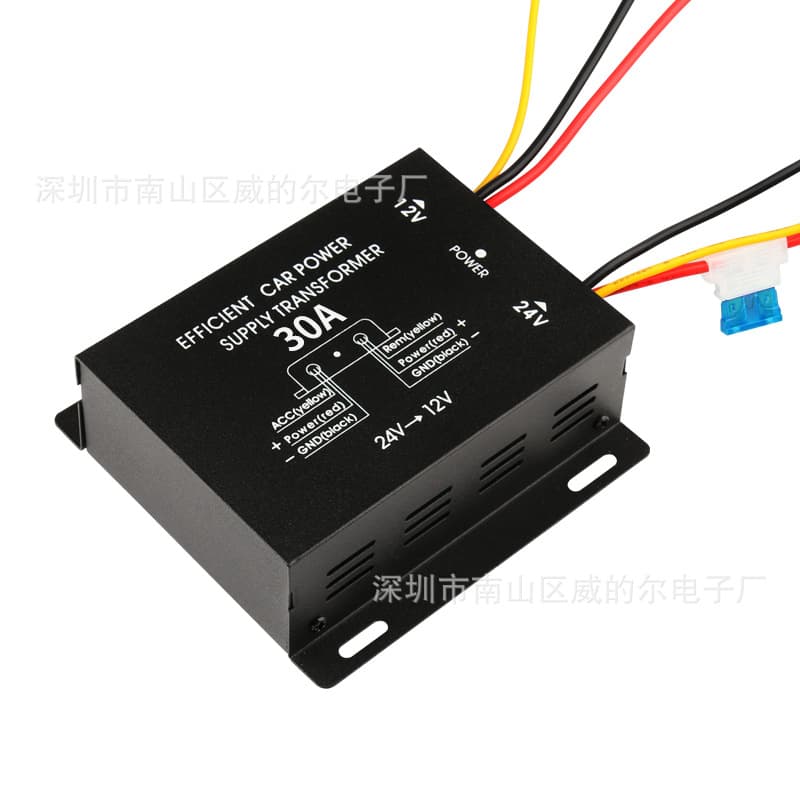 Large Truck Bus Audio Car Power Converter 24V to 12V with Memory Buck Converter High to Low 30A