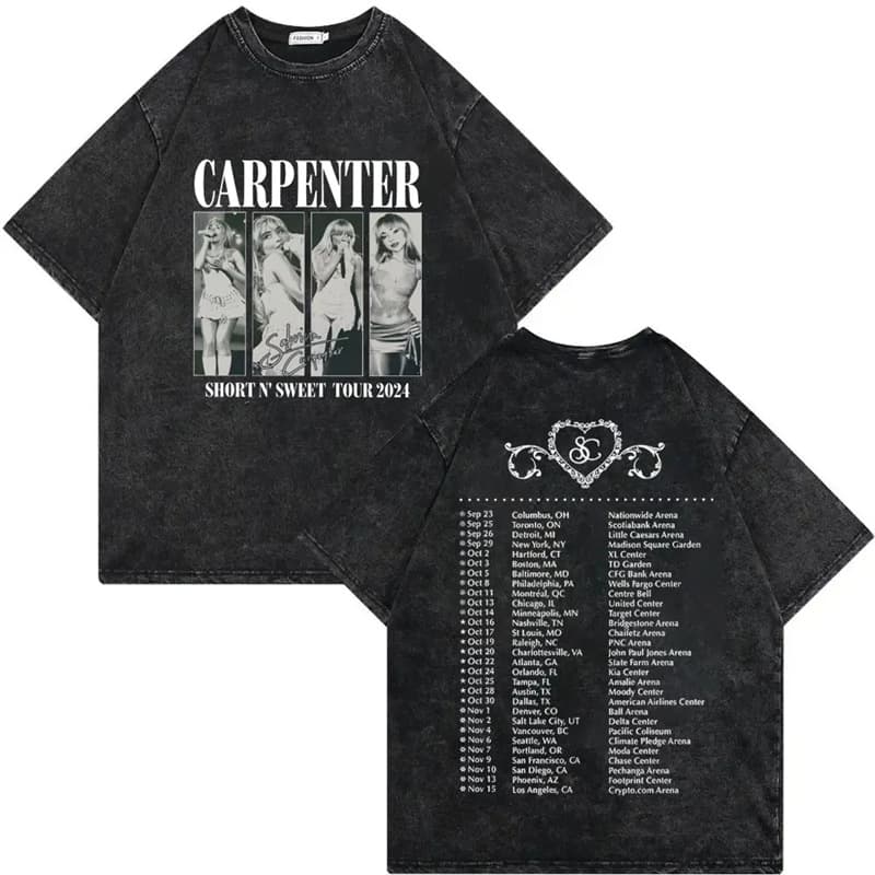 Sabrina Carpenter Short N' Sweet Tour 2025 Export T-shirt for Men and Women