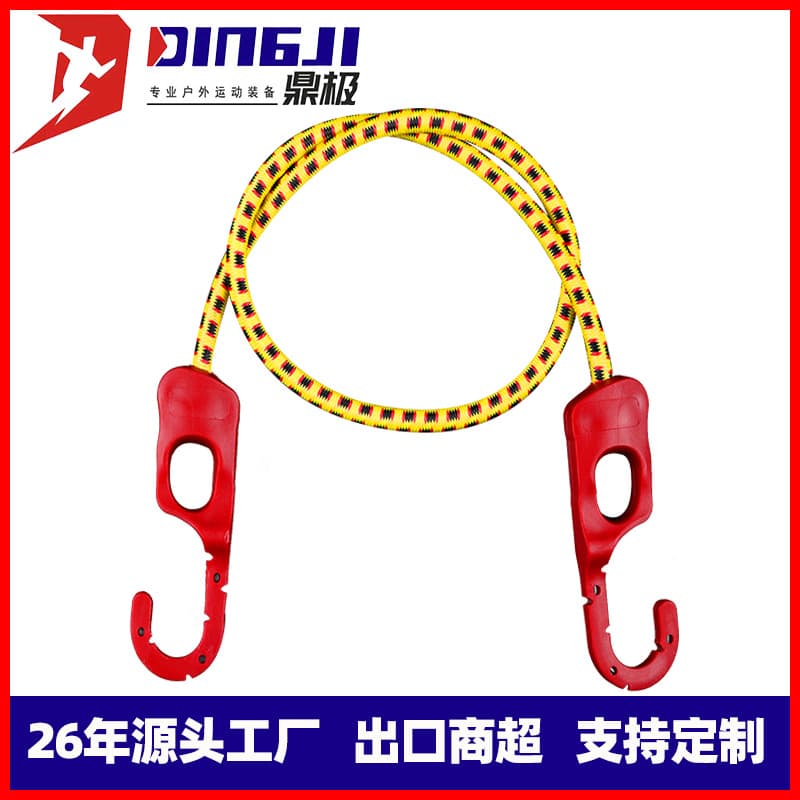 Factory Direct Cross-Border Luggage Strap Elastic Rope Motorcycle Tie-Down Hook Cargo Tension Strap Bicycle Binding Rope