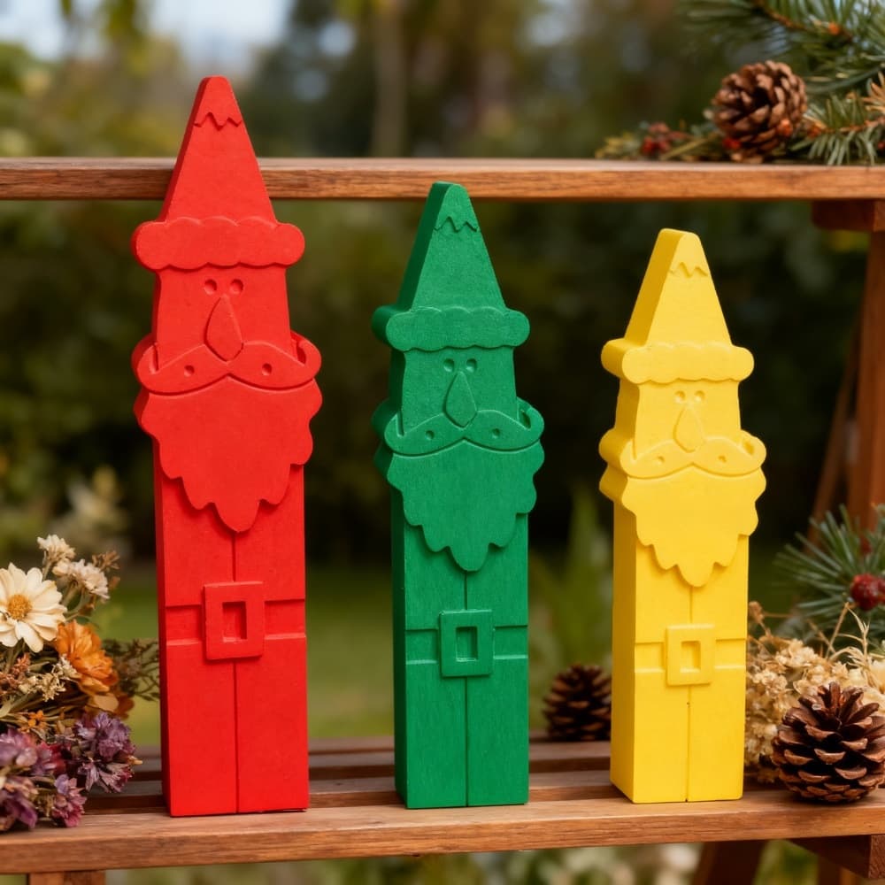 S2234 Standing Santa Claus Decoration Cement Baking Plaster Mold DIY Silicone Mold