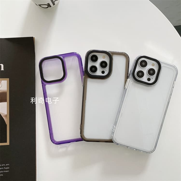 Premium Minimalist Contrast Color Lens Frame Shockproof Hard Case Back Cover for Vivo Y27 Y36 Y78
