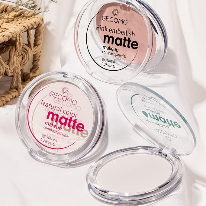 GECOMO Banana Powder Compact for Touch-Up and Setting, Waterproof Matte Translucent Concealer Loose Powder, Cross-Border Cosmetics
