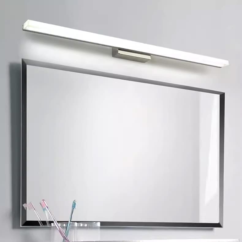 LED vanity light, minimalist modern stainless steel waterproof makeup mirror light for bathroom.