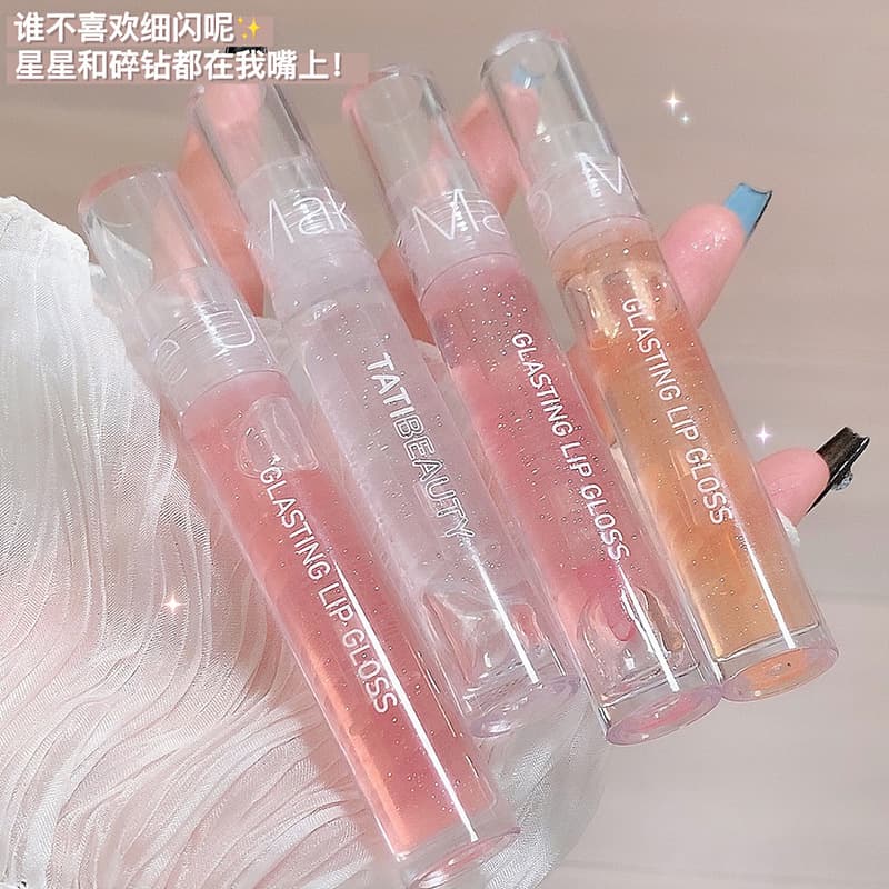 Li Jiaqi Lip Oil Uuny Transparent Water Gloss Lip Gloss for Women Moisturizing Lip Glaze Mirror Doodle Glass Lip Gloss for Students