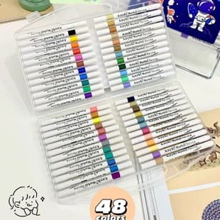 Art Acrylic Marker Pen Layering Color Children's Painting Special Student Colorful Crayon Graffiti Water-Based No Bleed Through