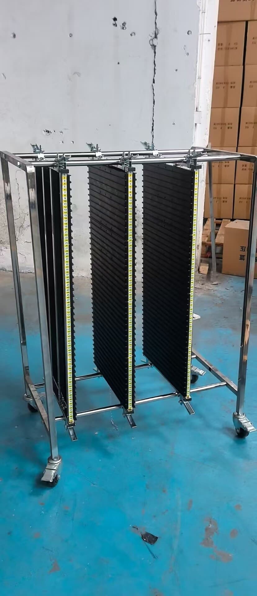 Anti-static turnover car components pcbA board fixture storage steel grid smt material car static car customization