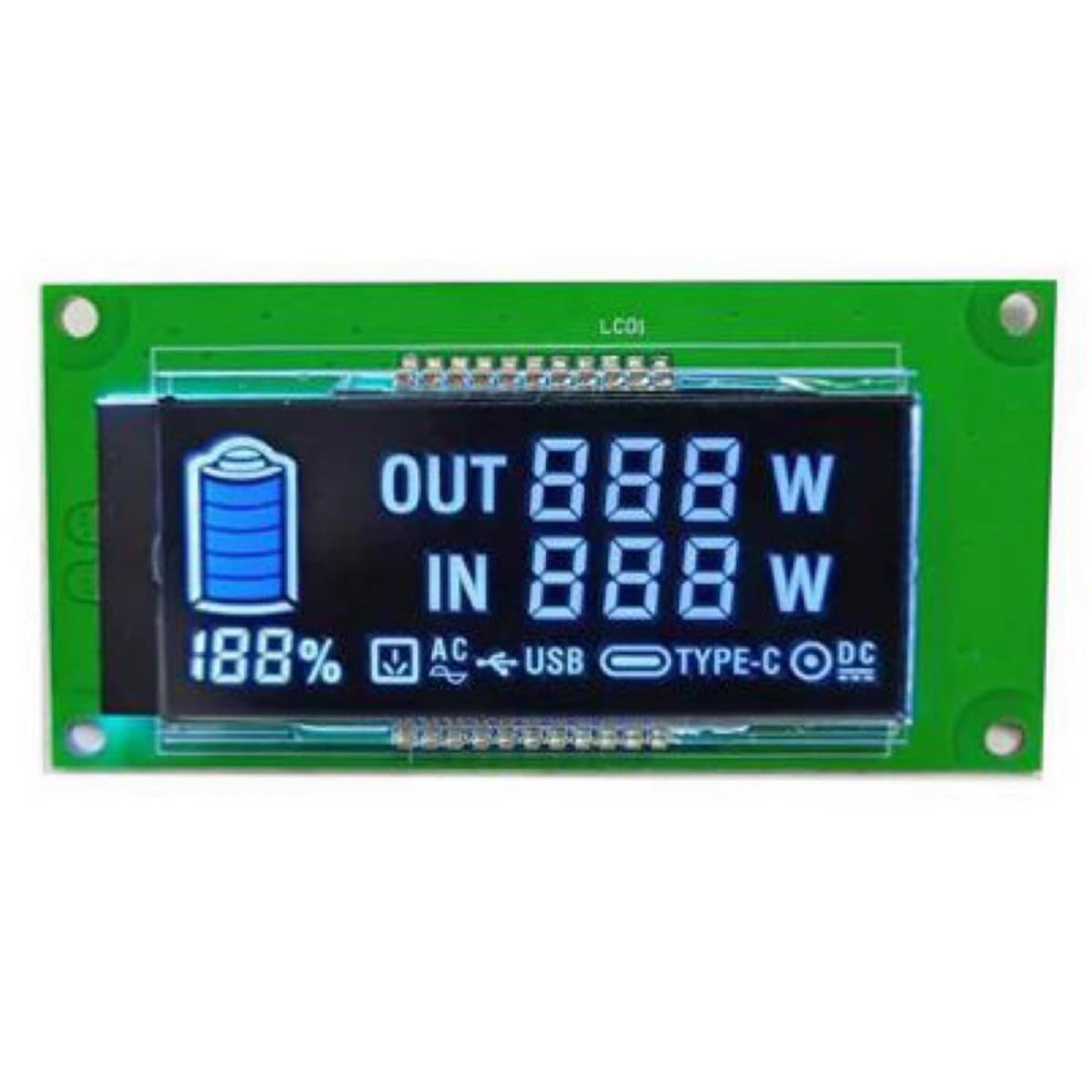 HTN LCD Display with Backlight Blue Background White Field Code Screen Factory Wholesale Various Sizes