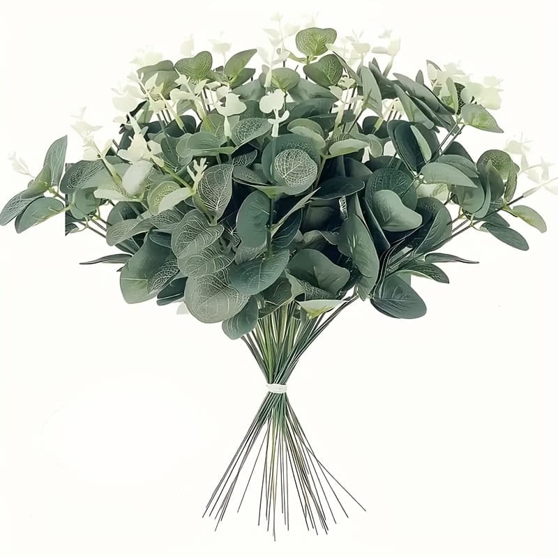 Artificial Single Stem Money Leaf Eucalyptus Leaf Money Plant Vine Wreath Accessories Flower Arrangement Money Plant