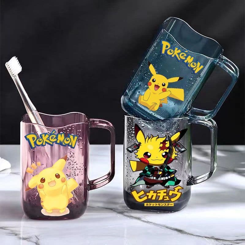 Pikachu Rinse Cup Cute Kids Mouthwash Cup for Home High Aesthetic Wash Cup for Students Boys Dormitory