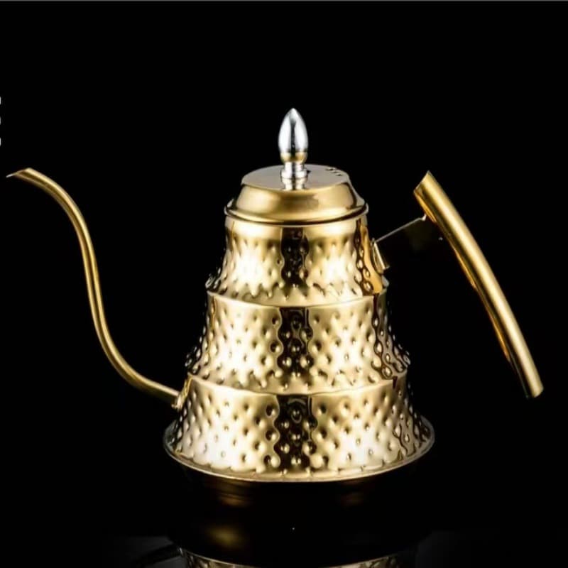 Stainless Steel Bamboo Joint Coffee Pot Hotel Tea Pot Middle Eastern Arabic Coffee Pot Cross-border Gold Moroccan Tea Pot