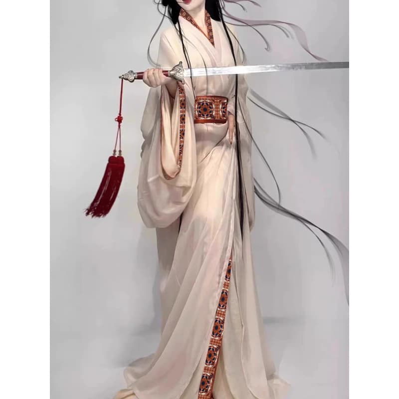 Warring States Robe Mashan Chu Tomb Restoration Trailing Straight Skirt New Loose-Fit Set National Trend Hanfu Women's New Dance Costume