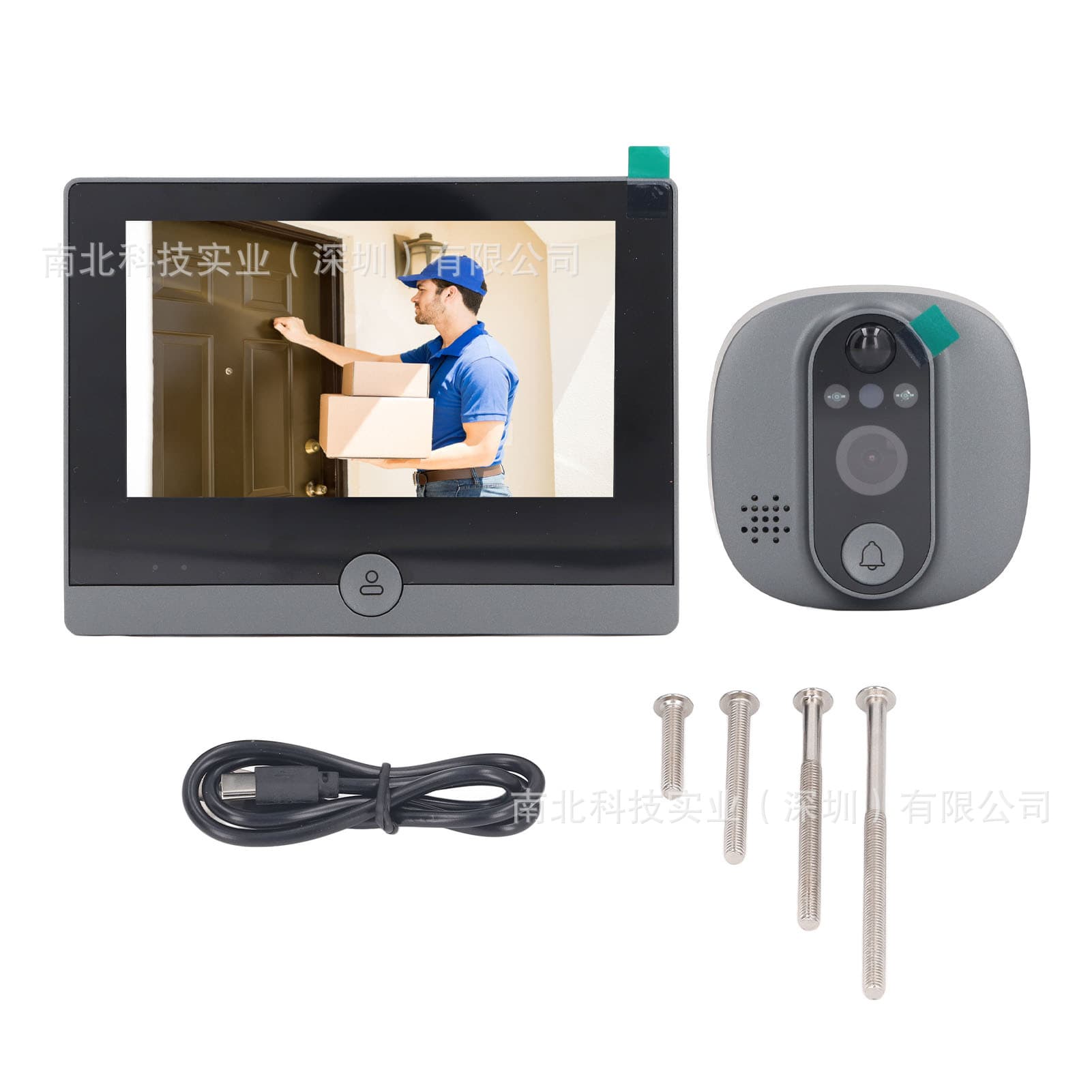 2MP Tuya WiFi Doorbell Camera, Smart Wireless Doorbell, Mobile Remote Video Intercom with Photo and Video Recording