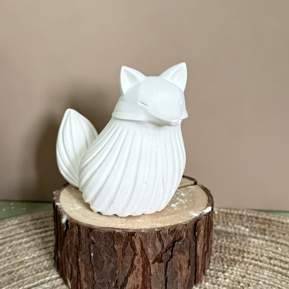 Summer Decoration Large and Small Cute Fox Silicone Mold House Plaster Ornament Mold Decorative Mold Candle