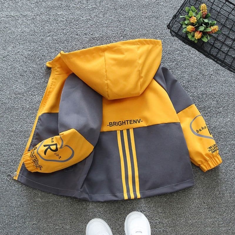 Korean girls' coat spring and autumn new style thin medium and large children's casual jacket boys spring hooded one piece drop shipping
