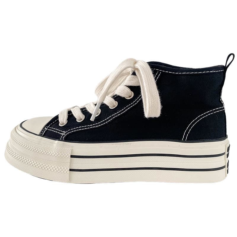 H1323 Low-Top + Two-Way + High-Top Canvas Shoes for Women, Thin Style Board Shoes, Versatile White Sneakers, Popular High-Top Shoes
