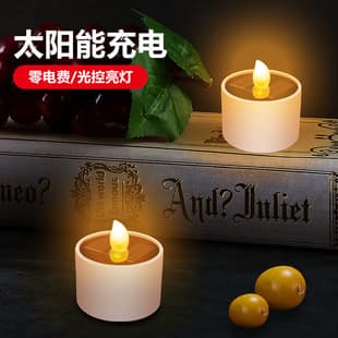 Solar Simulation Candle Light Outdoor Waterproof Home Night Light Holiday Decoration Garden Courtyard Light