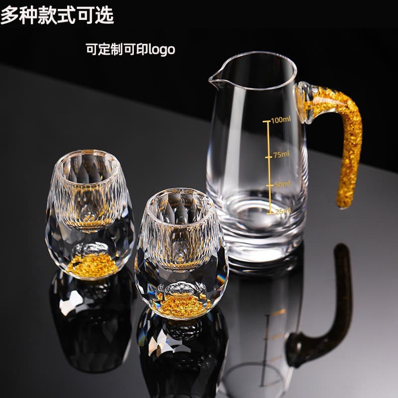 Light Luxury Wine Glass, High-End White Wine Glass, Household High-Value Crystal Glass Bullet Cup, Spirit Glass, Small Wine Glass, Wine Set
