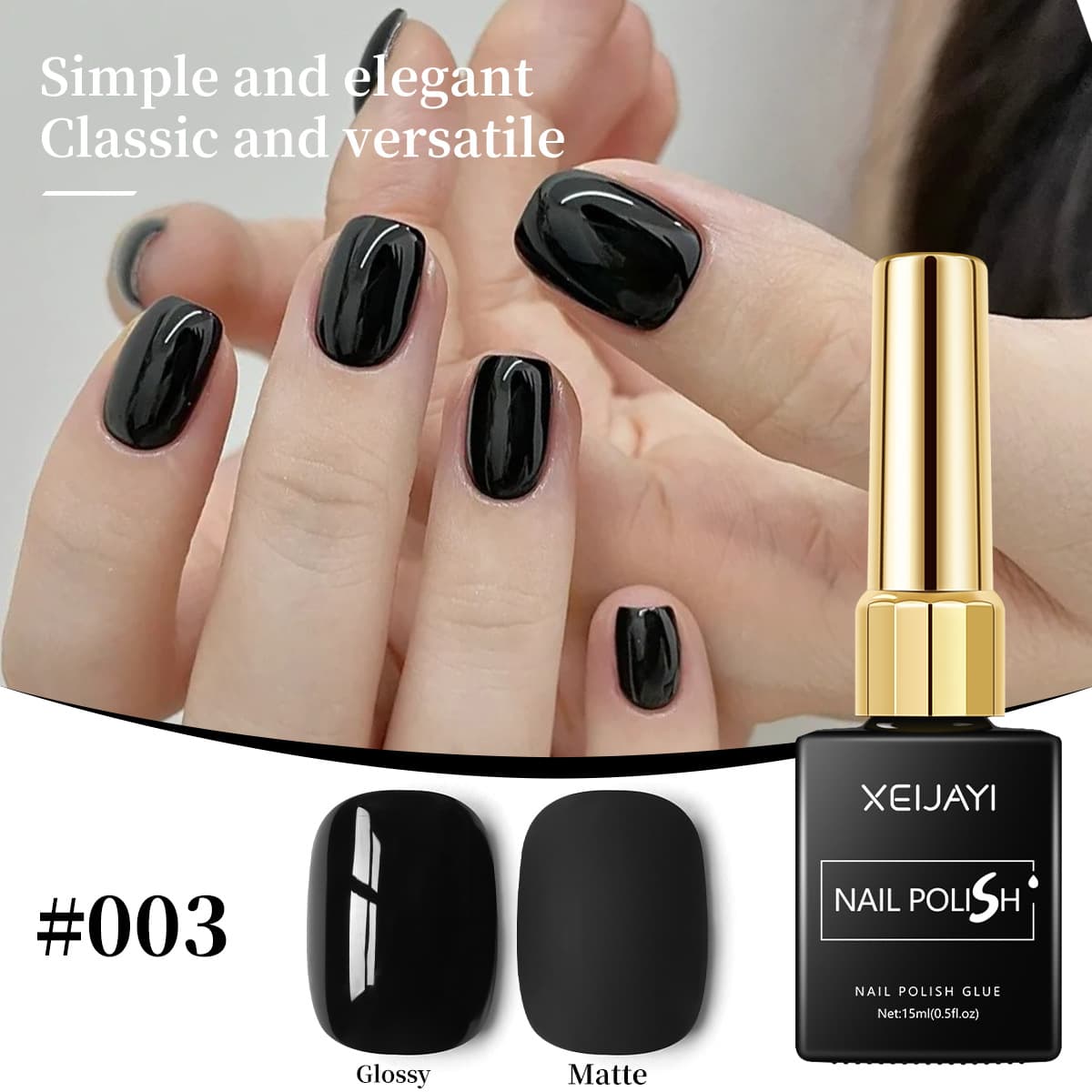 2025 new high-end pure black series long-lasting nail polish glue for nail salon special phototherapy glue