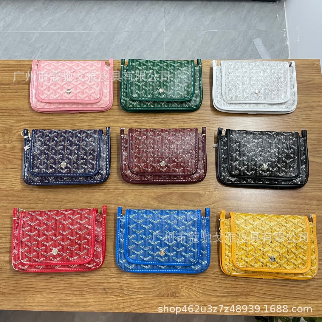 Cross-border 2026 New Dog Tooth Bag Goyard Portable Three-Layer Envelope Messenger Single-Shoulder Crossbody Bag Handbag