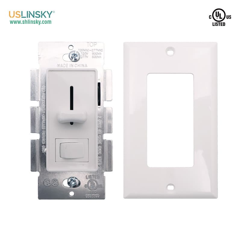 USLINSKY American standard UL certified dimmer single and double control switch American dimmer switch Switches with panel
