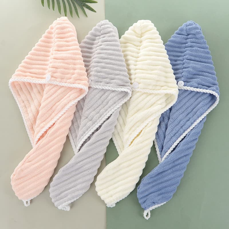 Candy bar shower cap, super absorbent, quick-drying, turban, dry hair cap, thickened coral velvet, not easy to shed, quick-drying, breathable for women