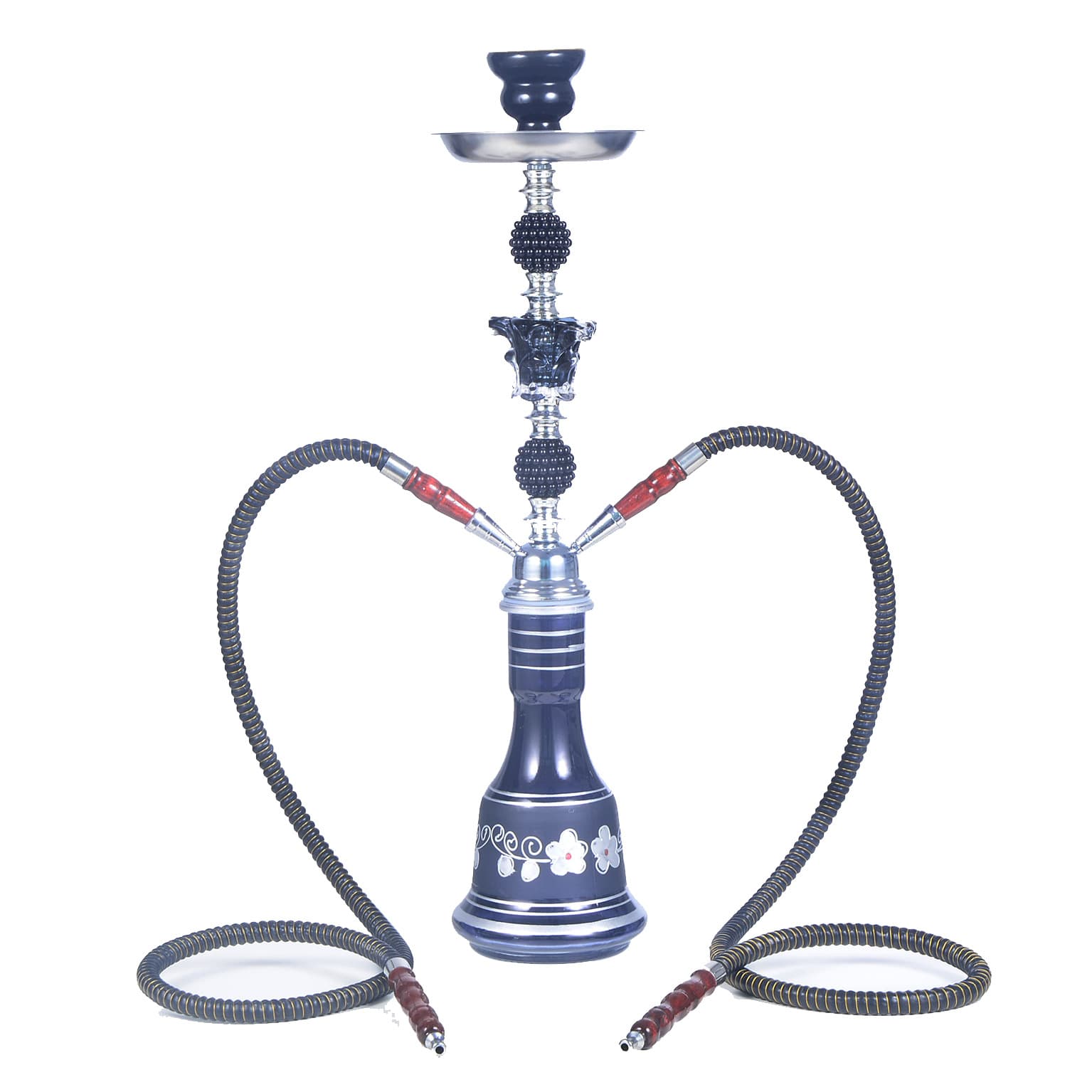 Double-Tube Glass Hookah Arabic Large Water Pipe Factory Export Cross-Border Source Hookah Shisha