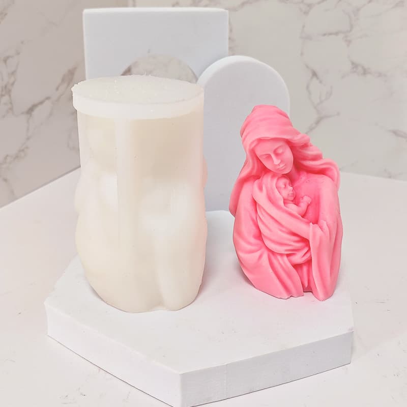 Mother's Day Mother Holding Child Candle Aromatherapy Mold DIY Handmade Soap Plaster Ornament Candle Decoration Ornament Mold
