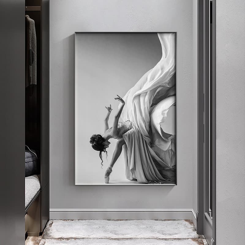Luxury Decorative Painting of a Girl Dancing in a Long Dress, Splendid Bloom, Unframed Canvas Print, Giclee Art Core