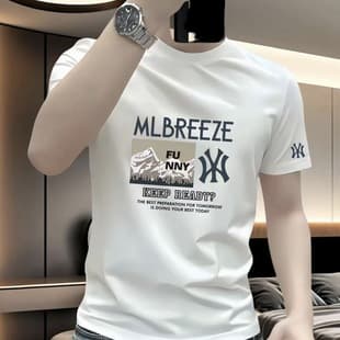 American Style Short Sleeve T-Shirt Round Neck Heavyweight Cotton Top New Unisex Streetwear Ins Base Tee
