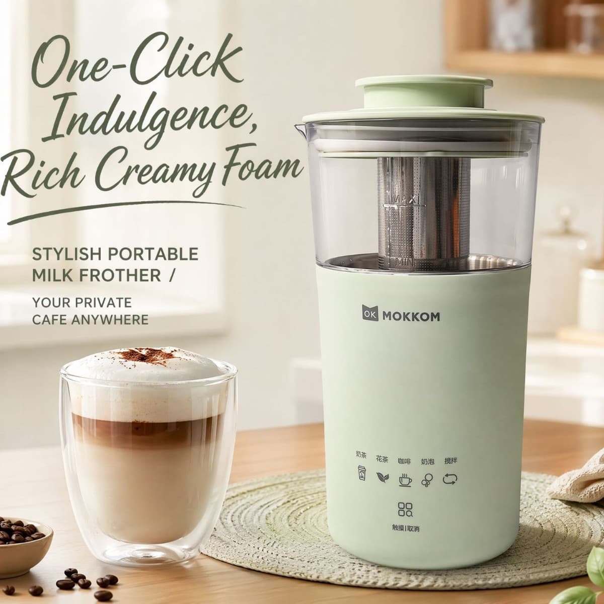 Fully Automatic Coffee Machine, Multifunctional Milk Tea Maker with Milk Frother, Whipped Milk Cap, and Herbal Tea, Factory Direct Drop Shipping