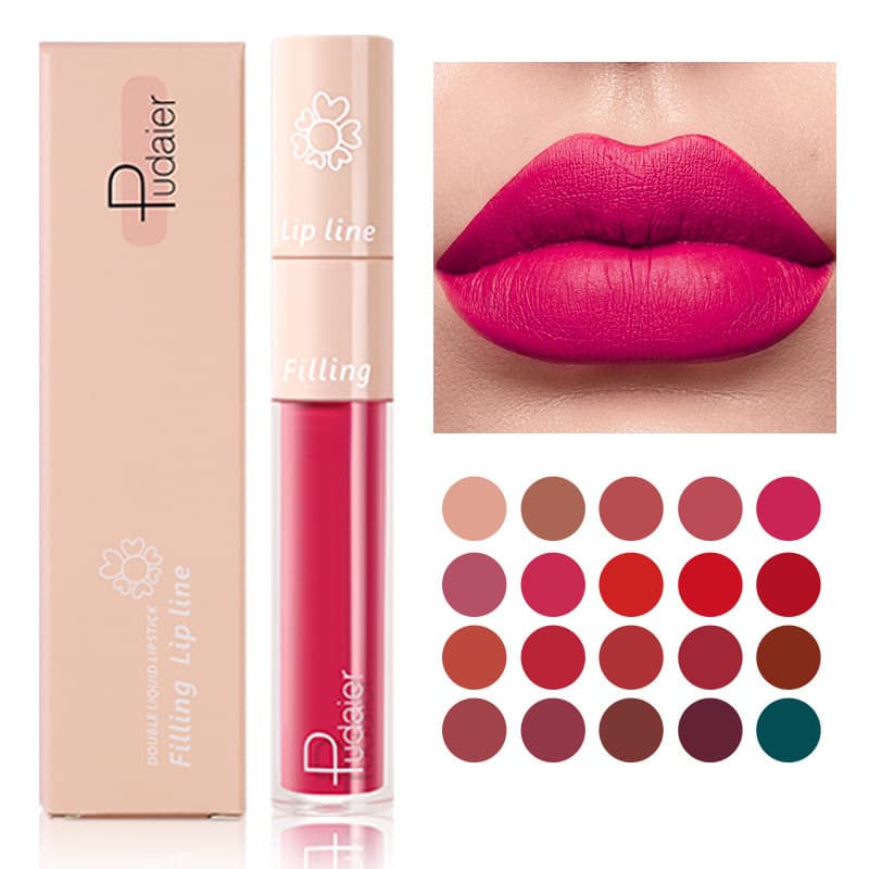Pudaier double-ended lipstick lip gloss liquid lipstick lip liner matte lip glaze makeup cross-border AliExpress