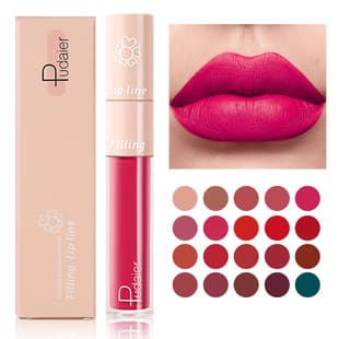 Pudaier Dual-Ended Lipstick Lip Gloss Liquid Lipstick Lip Liner Matte Lip Glaze Makeup Cross-Border AliExpress