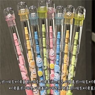 Miniature Dice Egg No-Sharpening Pencil, Cute for Elementary Students, Replaceable Refill, High-Aesthetic 2.0 Cartoon Pencil