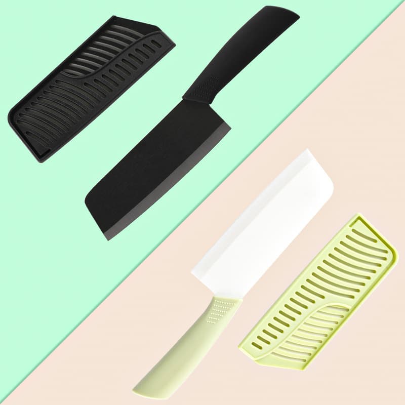 Kitchen PP Handle 6-Inch Ceramic Slicing Knife with Sheath, Child Food Prep Ceramic Chef Knife