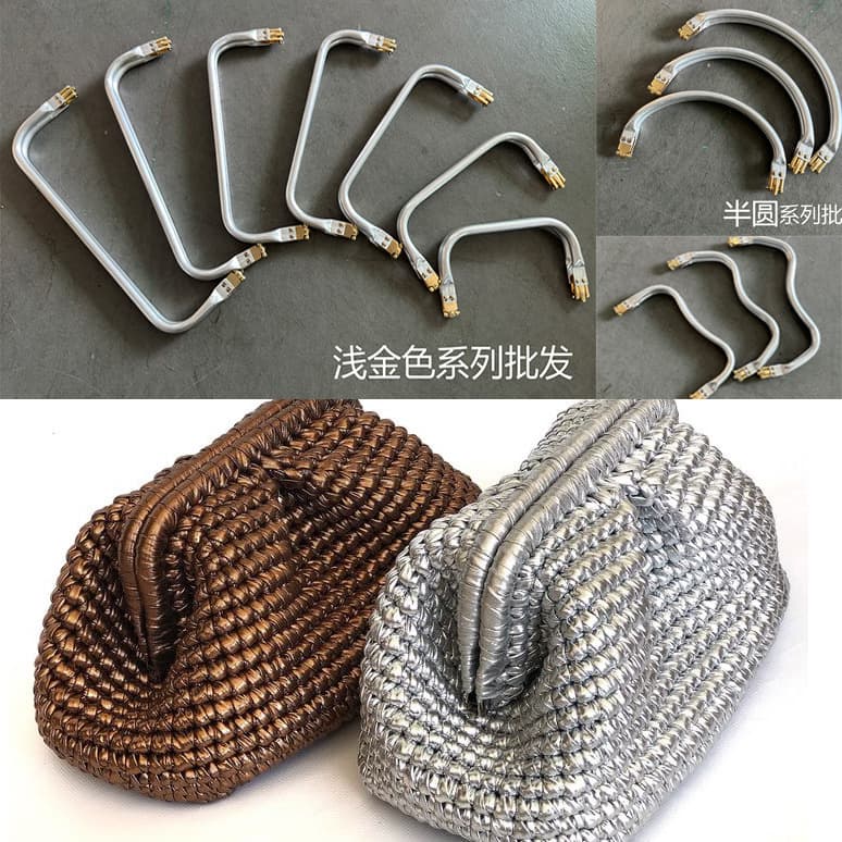 Square Aluminum Clamp for Bag Hardware, Cloud Bag, Doctor Bag, Frame Bag, Woven Bag, Fabric Bag, Purse Clamp