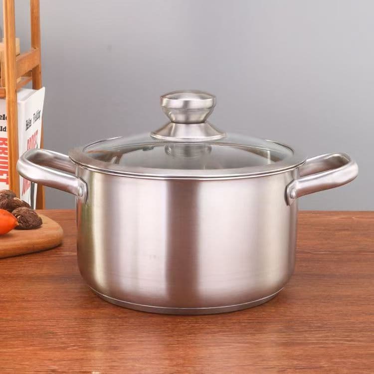 304 Stainless Steel Steamer Pot with Steaming Rack, Double-Layer Steamer for Induction Cooktop and Gas Stove, Home Soup Pot, Thickened Non-Stick Cookware