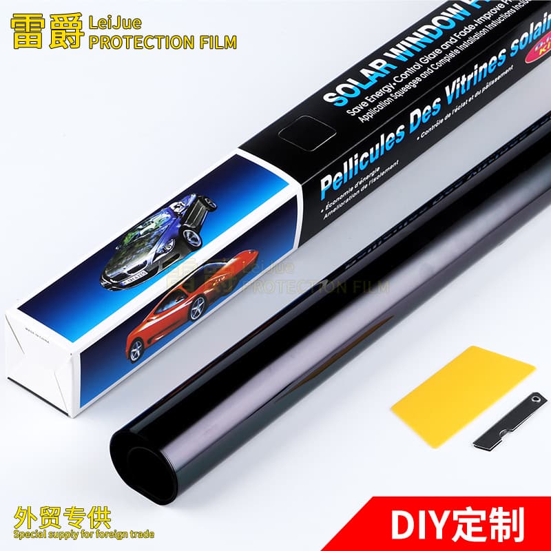 Export-grade automotive window film, explosion-proof, sun-proof, and heat-insulating film, single-layer anti-wear black film.