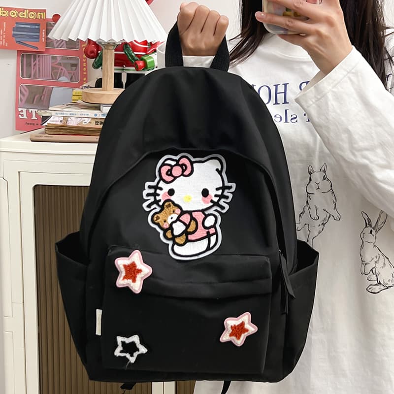 KT Cat Backpack for Middle and High School Students, Large Capacity College Campus Backpack, Oxford Cloth