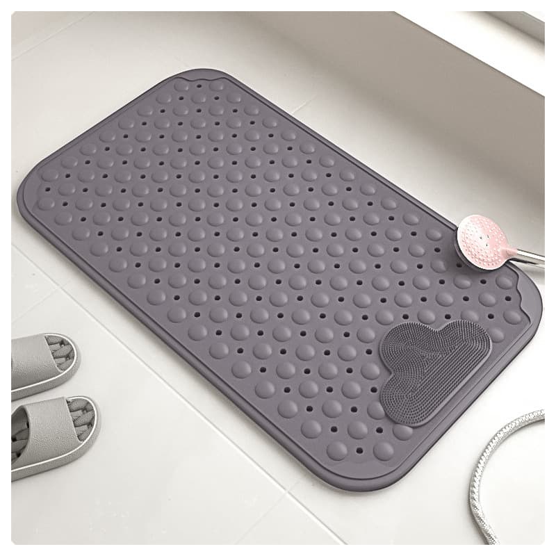 TPE Bath Mat Anti-Slip for Pregnant Women, Shower Safety Suction Cup Mat, Bathroom Drainage Massage Foot Pad
