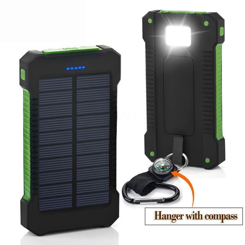 Cross-border Outdoor Solar Power Bank Large Capacity 20000mAh Ultra-thin Portable Universal Mobile Power Supply