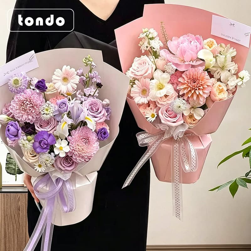 Styling piece flower wrapping paper oblique sharp angle integrated bouquet shaping piece diy flower shop quick flower wrapping artifact