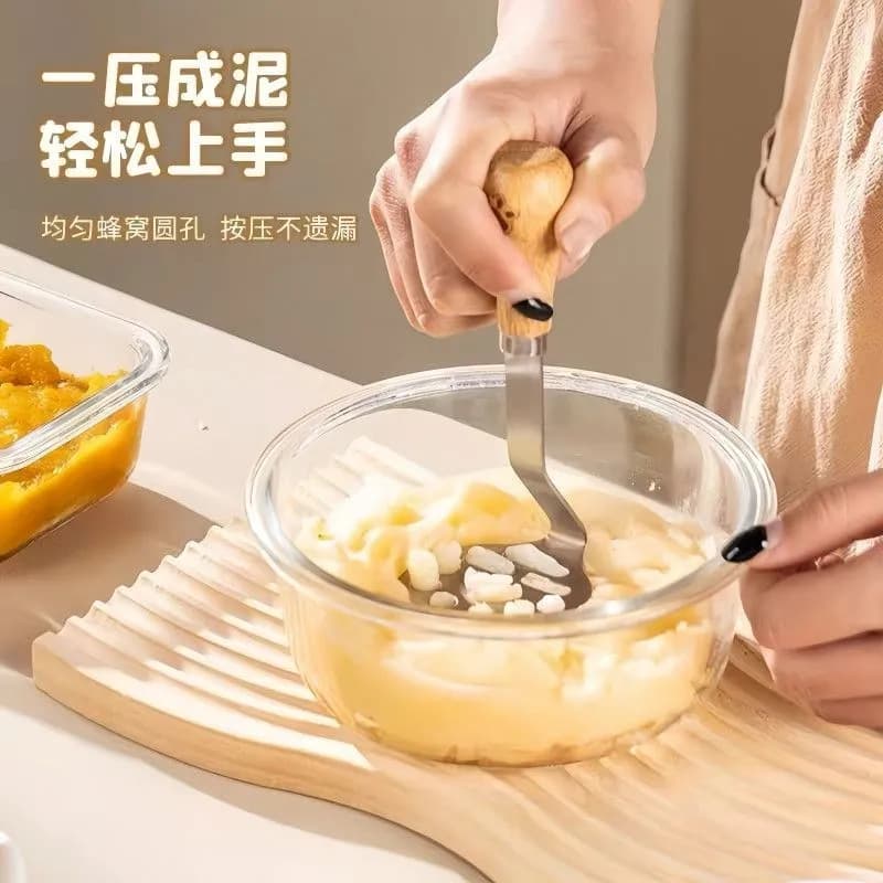 Stainless Steel Bear Paw Masher Baby Food Potato Masher Standable Kitchen Potato Press Masher Tool