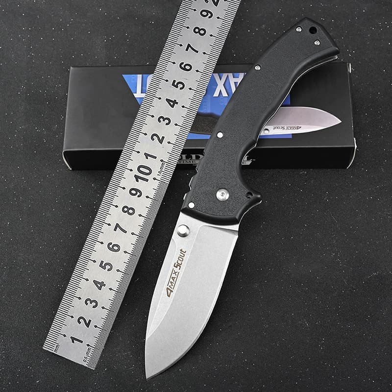 Cold heavy-duty steel 4MAX outdoor pocket knife portable camping knife nylon fiberglass handle high quality self-defense knife in stock